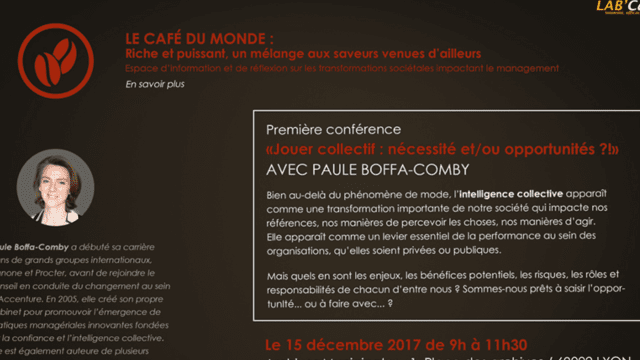 Conférence pour la Ville de Lyon – PAULE BOFFA-COMBY  – "Jouer collectif : nécessité et/ou opportunité ?"